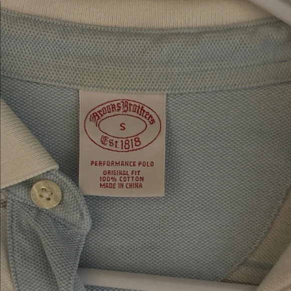 Brooks Brothers Light Blue Striped Polo Shirt - Picture 2 of 3